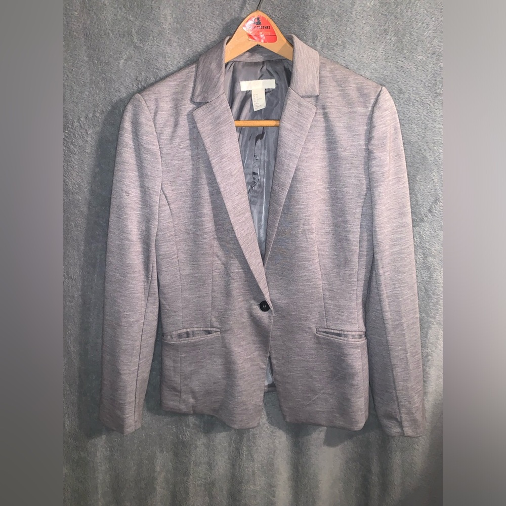 H&M Blazer size 12 grey color